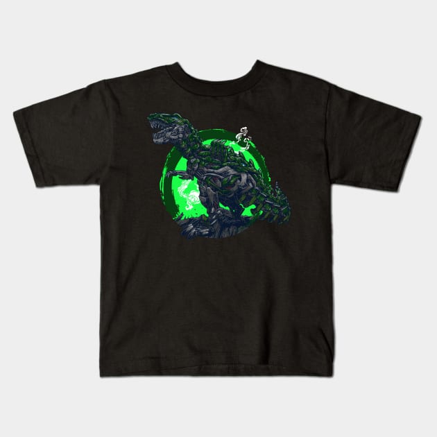 Mecharex Rises - NeonGreen Kids T-Shirt by PosterpartyCo